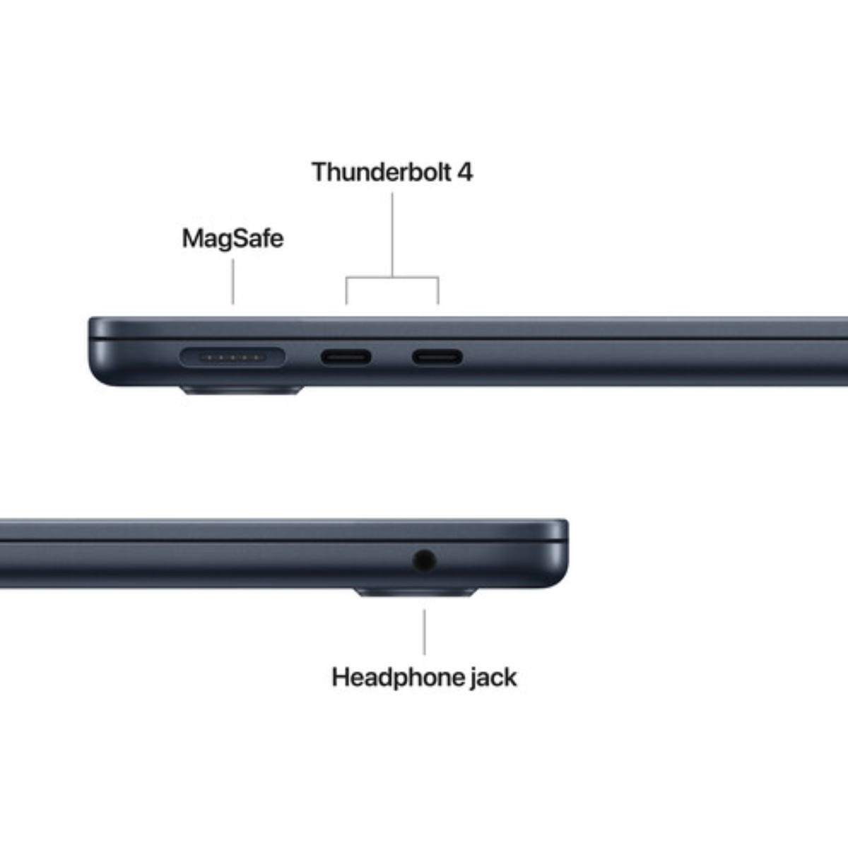 Apple Macbook Air MDHE4AB/A - A3449, M5 Chip (10 Core), GPU (8 Core), RAM 16GB, SSD 512GB, 13.0 (2560 x 1664), Midnight
