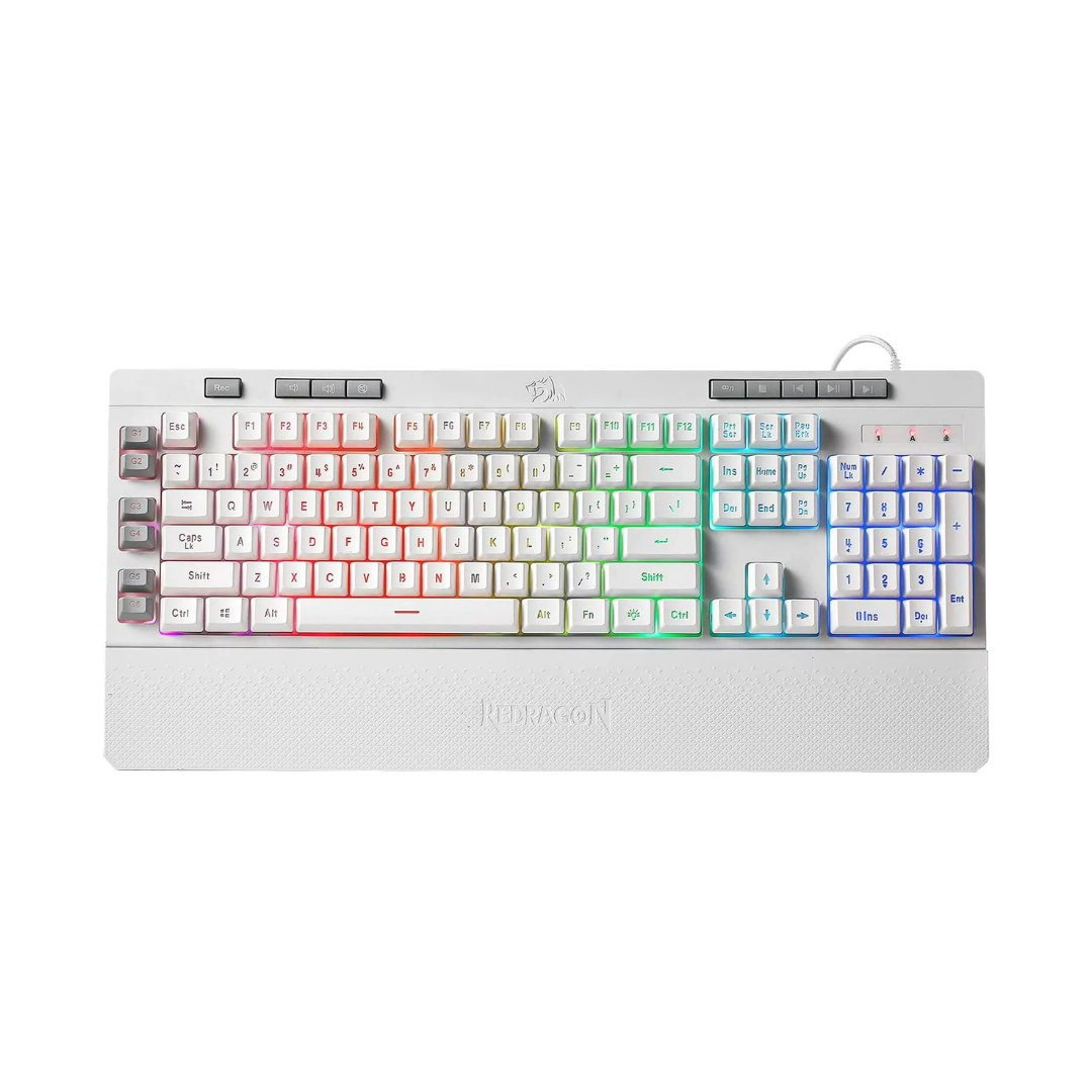 Redragon K512 Shiva RGB Gaming Keyboard - White
