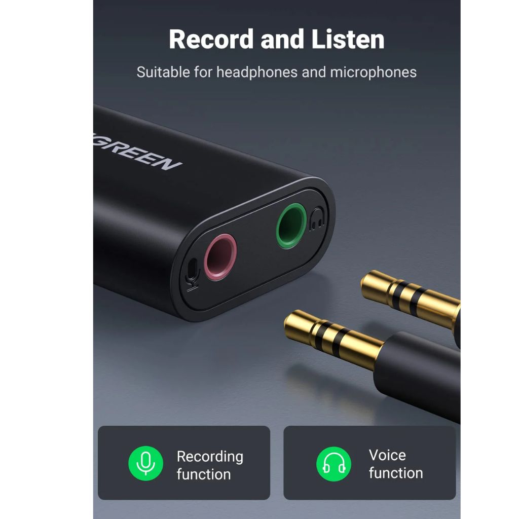 UGREEN UG-30757 USB-A to 3.5mm Audio Adapter Hub