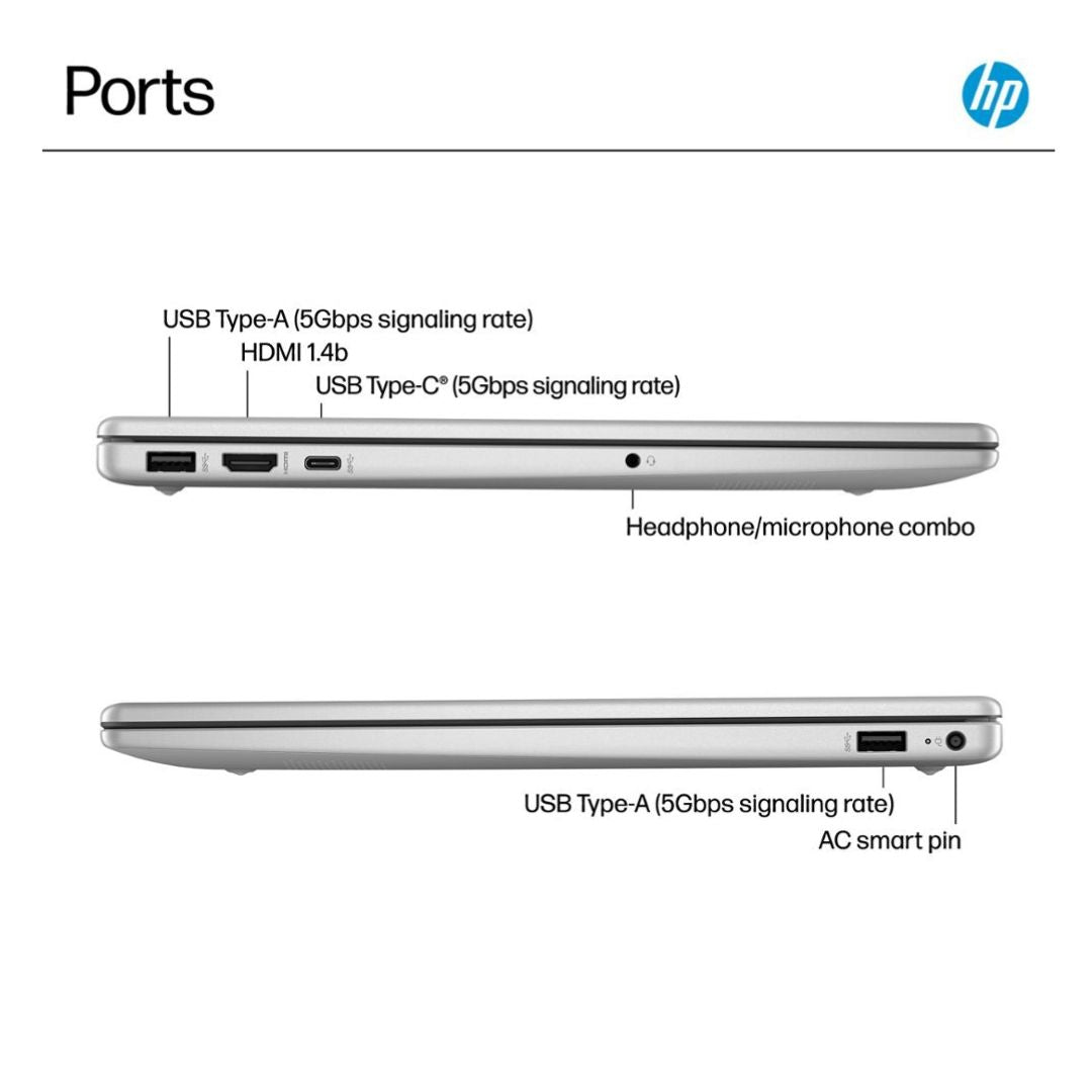 HP 15-FD0154WM, Ultra 5-125H, RAM 8GB, SSD 512GB, Intel Graphics, 15.6" FHD, TouchScreen Silver