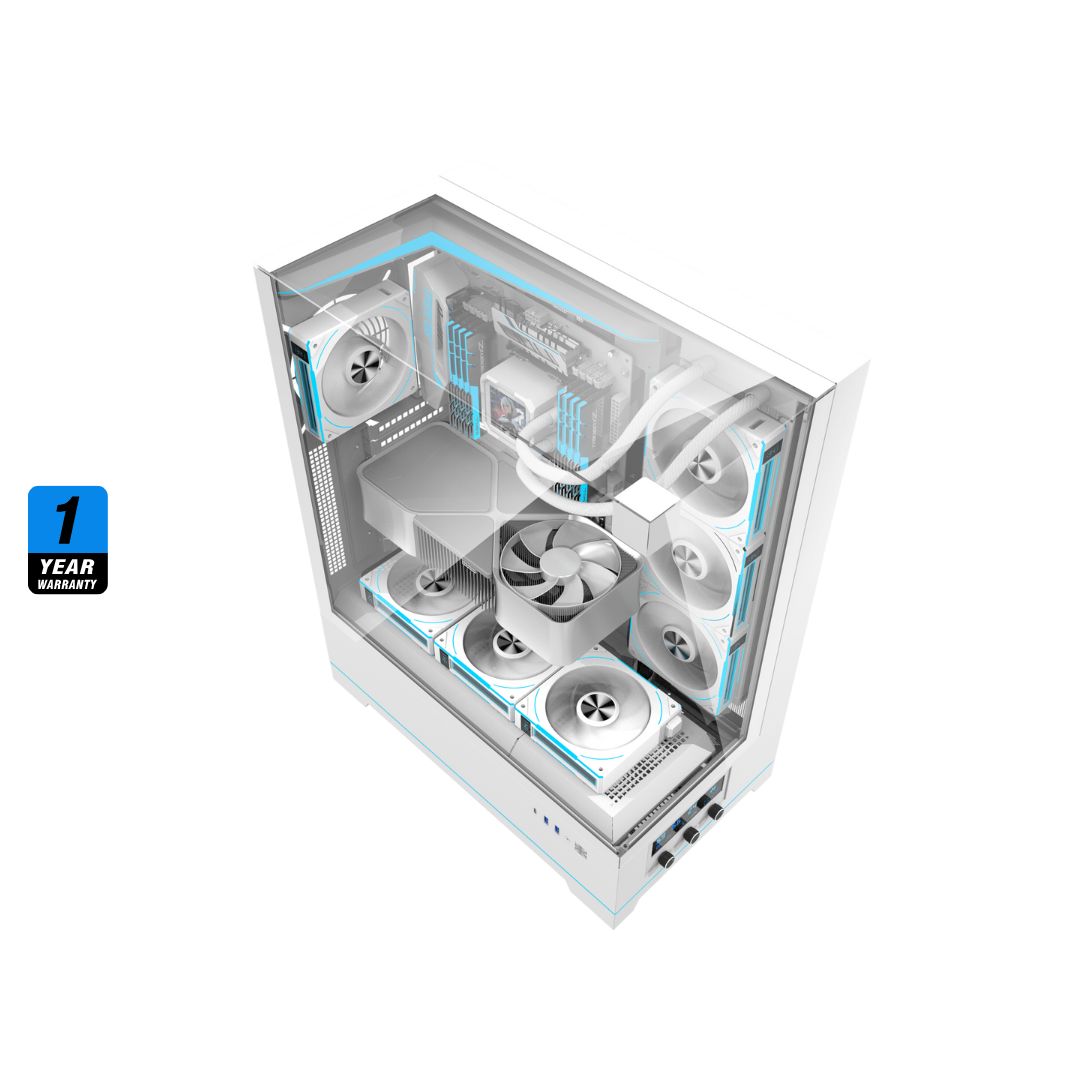 DarkFlash DY450L Pro Mid Tower Case - White