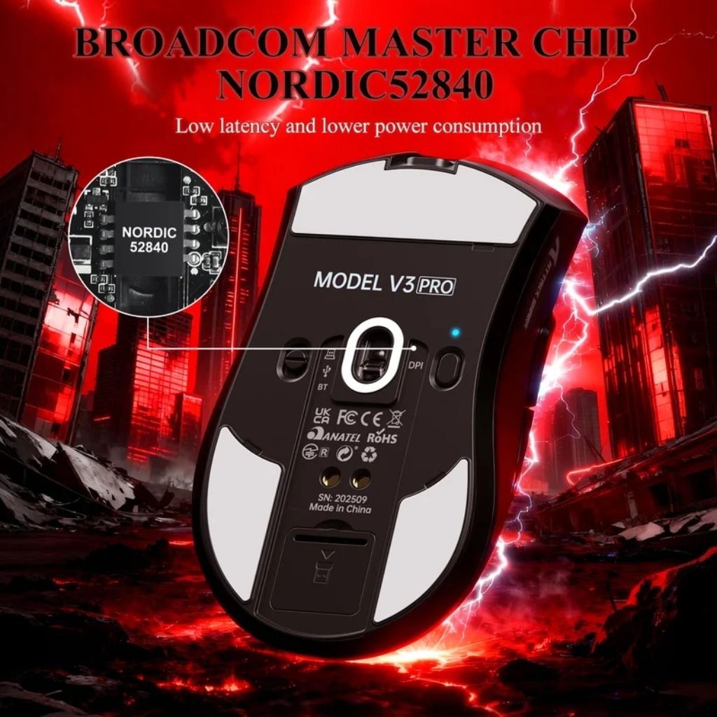 Attack Shark V3 Pro Wireless Gaming Mouse - White