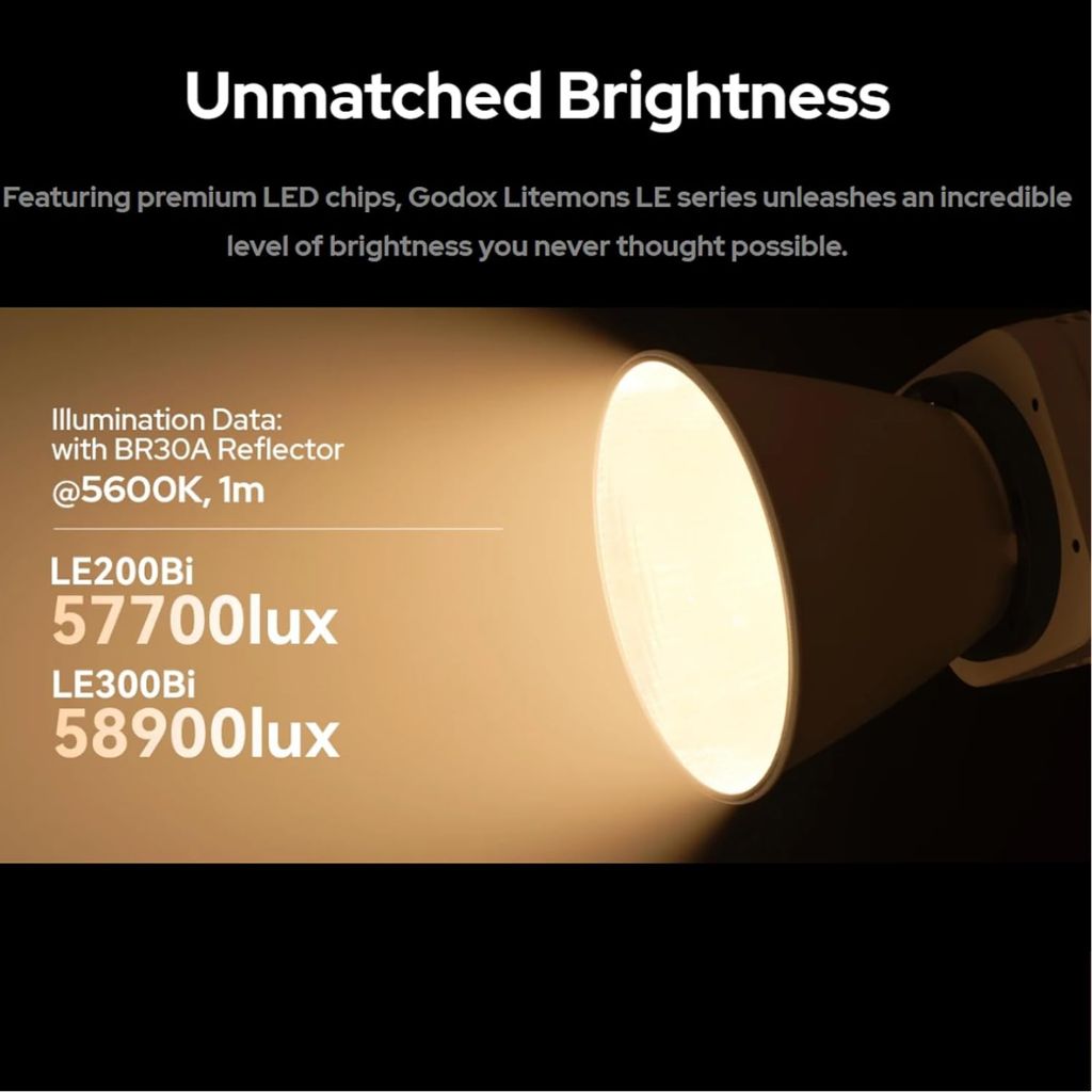 Godox LE300Bi Litemons Bi-Color LED Video Light – Black - 320W