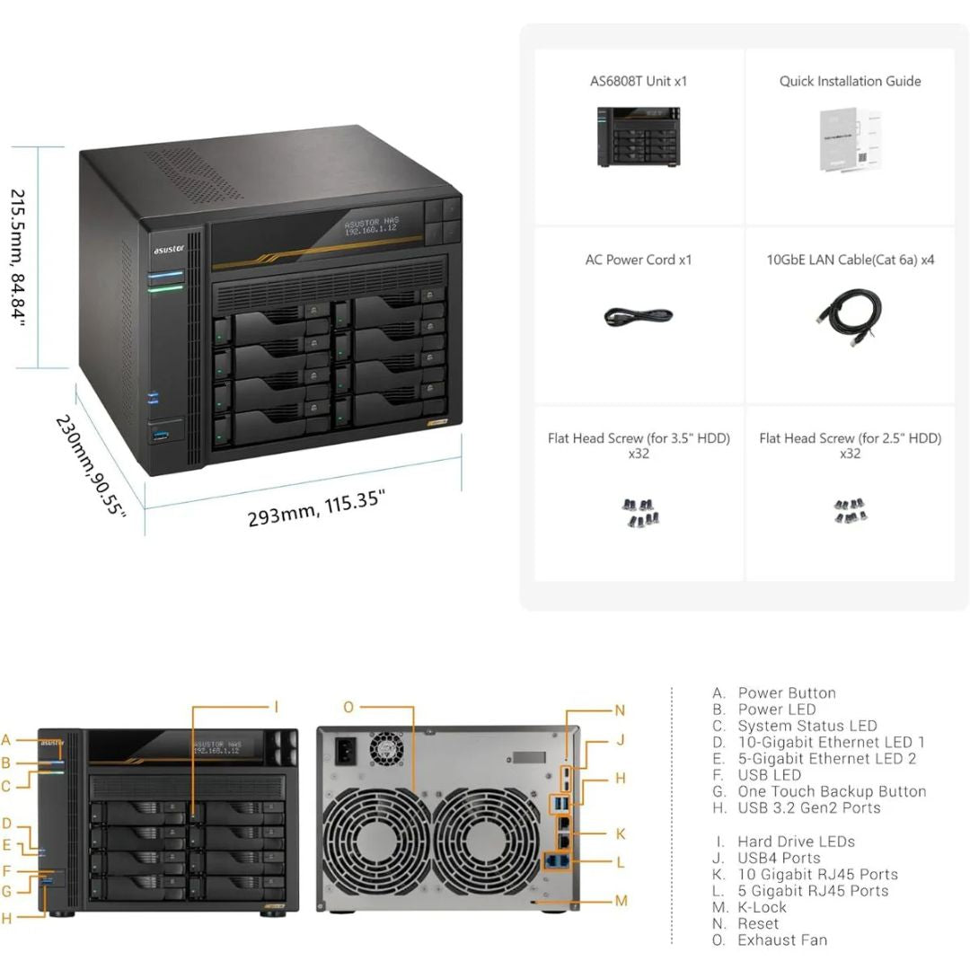 Asustor LOCKERSTOR 8 Server - AS6808T