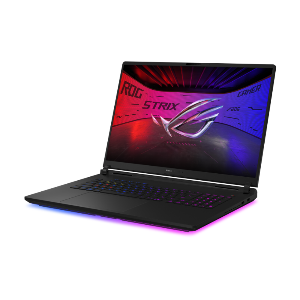 ASUS ROG Strix SCAR 18 G835LX-SA220, معالج Intel Ultra 9-275HX, ذاكرة وصول عشوائي 64 جيجابايت, قرص صلب 4 تيرابايت SSD, بطاقة رسومات NVIDIA RTX 5090 24 جيجابايت, شاشة 18.0 بوصة WQXGA 240 هرتز, أسود