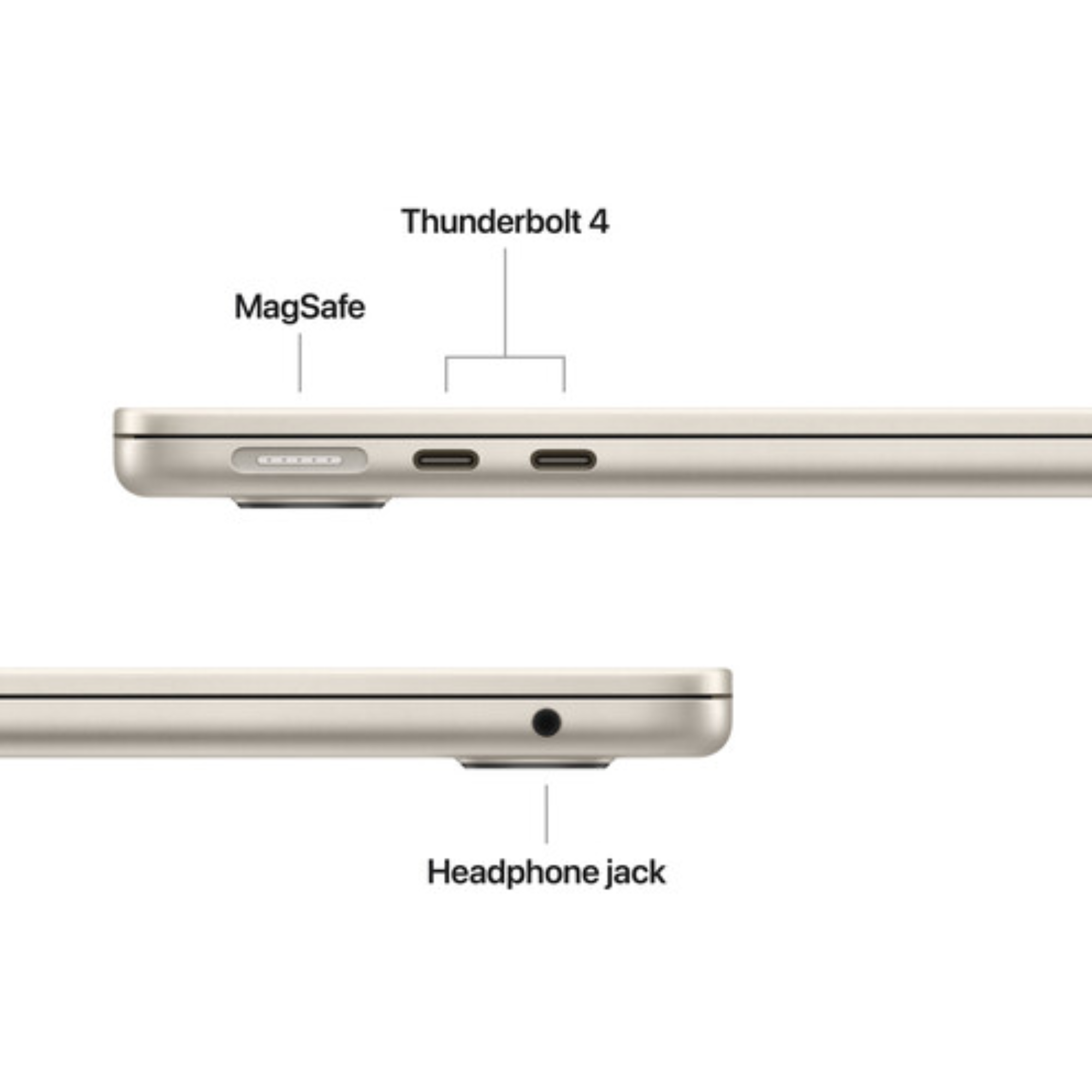 Apple Macbook Air MDHA4LL/A - A3449، شريحة M5 (10 نوى)، معالج رسومات (8 نوى)، ذاكرة وصول عشوائي 16 جيجابايت، قرص صلب SSD 512 جيجابايت، 13.0 (2560 × 1664)، لون Starlight
