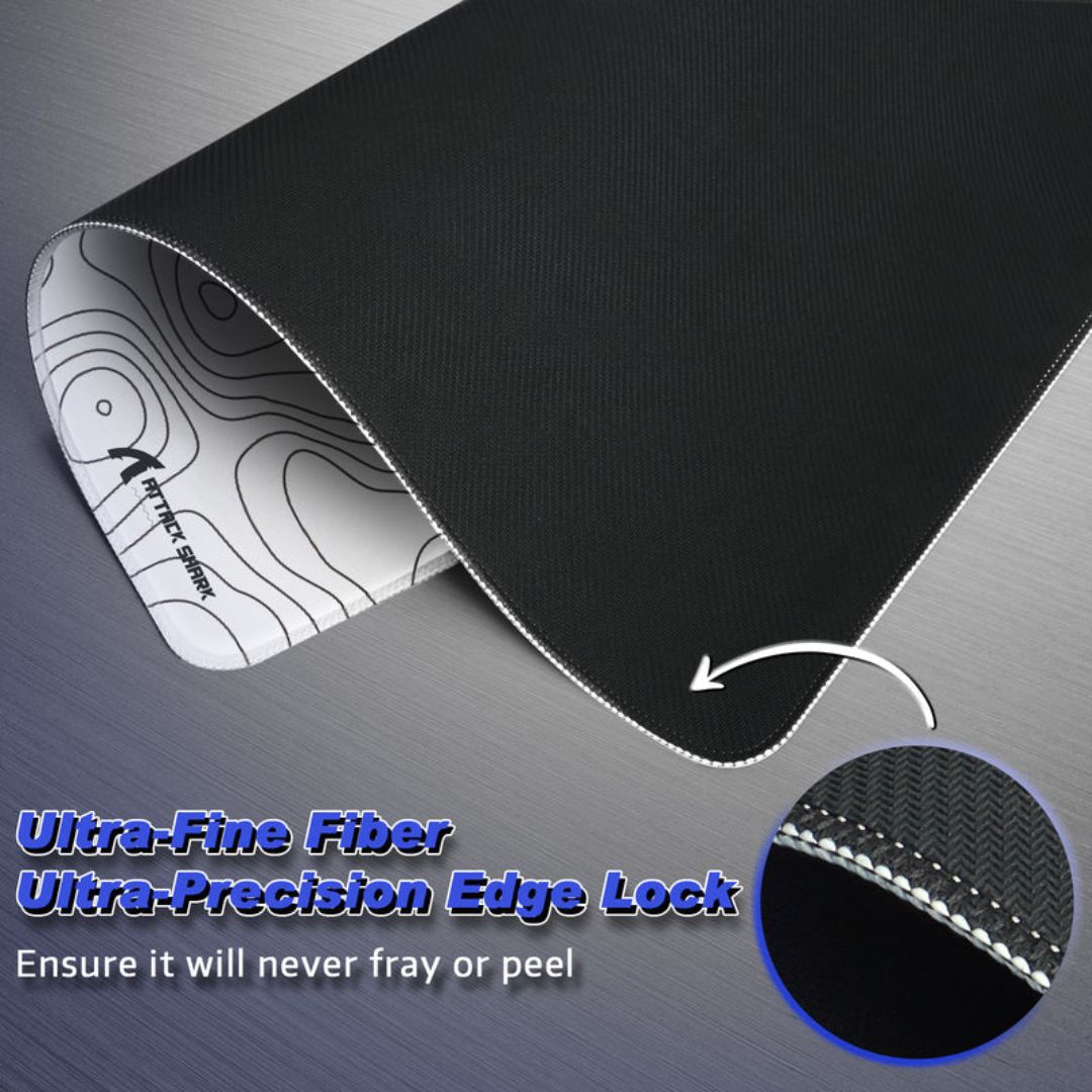 ATTACK SHARK CM02 eSport Gaming Mousepad - White Contours