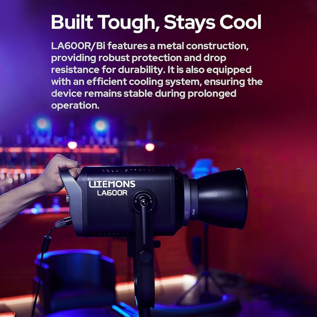 Godox LA600R Litemons RGB LED Video Light – Full-Color COB (K1 Kit) - 600W