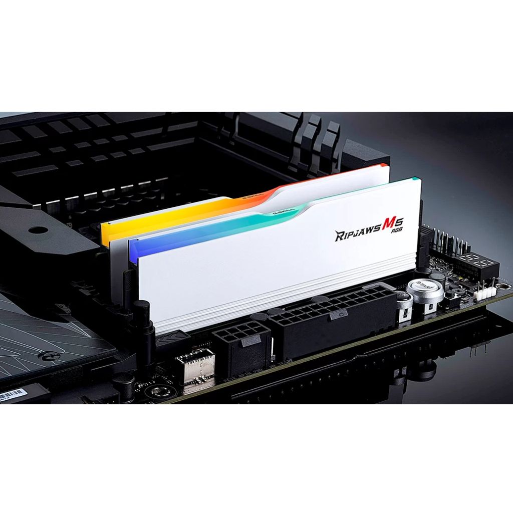 G SKILL Ripjaws M5 RGB 32GB (2x16GB) 6000MHz CL28 XMP - White
