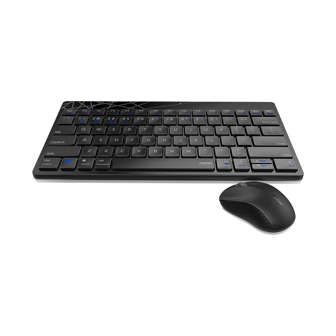 Rapoo 8000M, Multi Device, Wireless, Ultra slim, Combo Kit