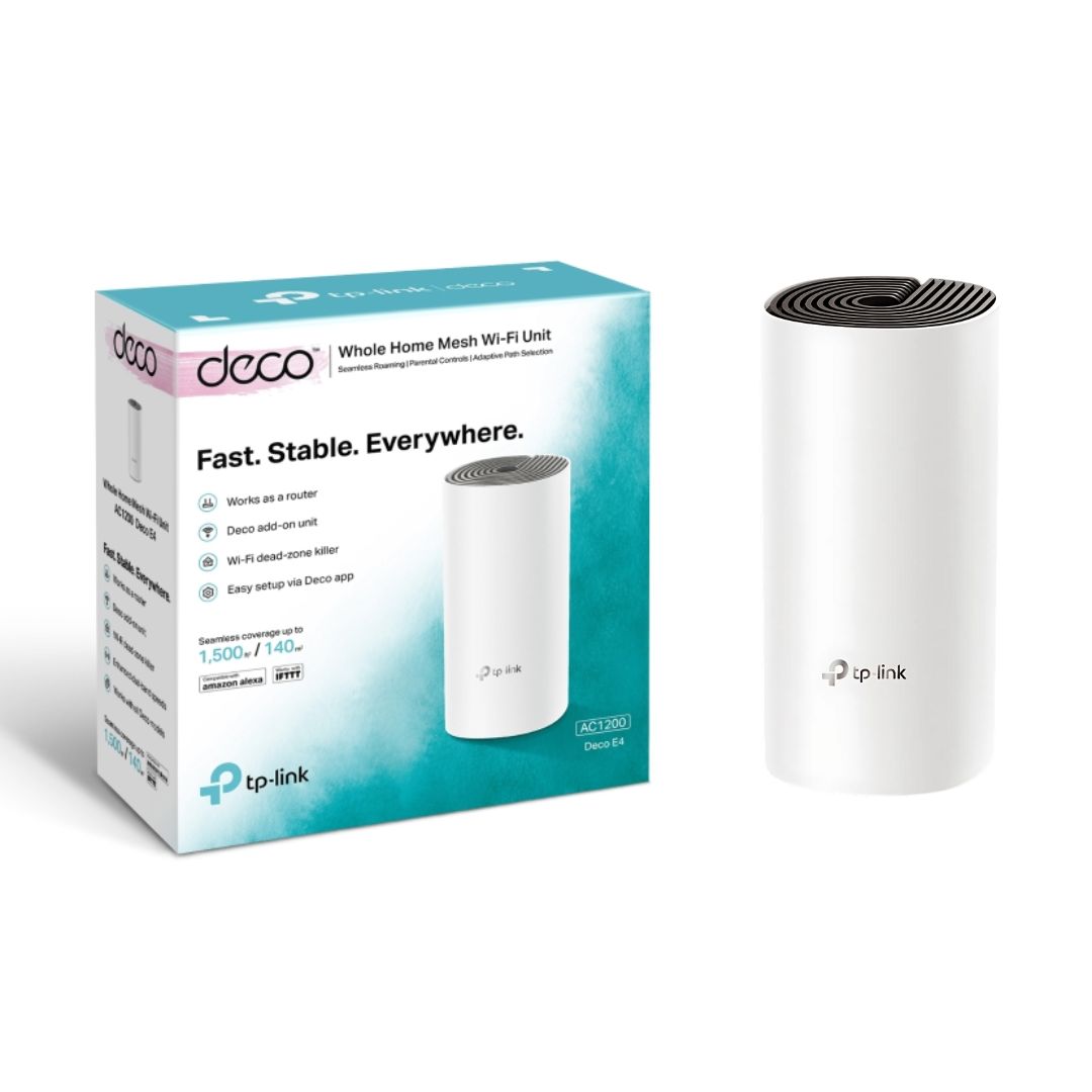 Deco E4 AC1200 Whole Home Mesh Wi-Fi System 1-Pack