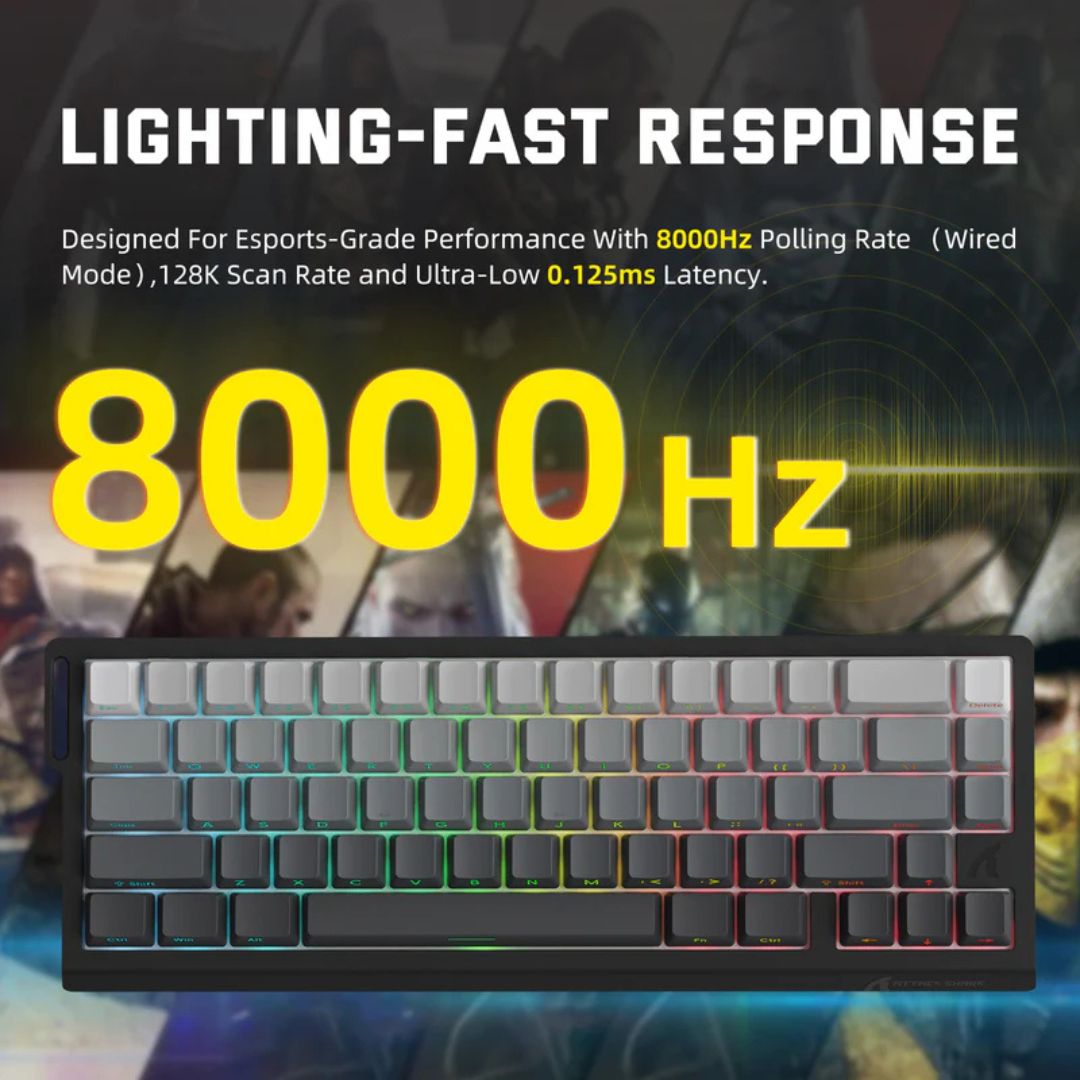 ATTACK SHARK X68 Pro Magnetic Wireless Mechanical Keyboard - Moonlit Black