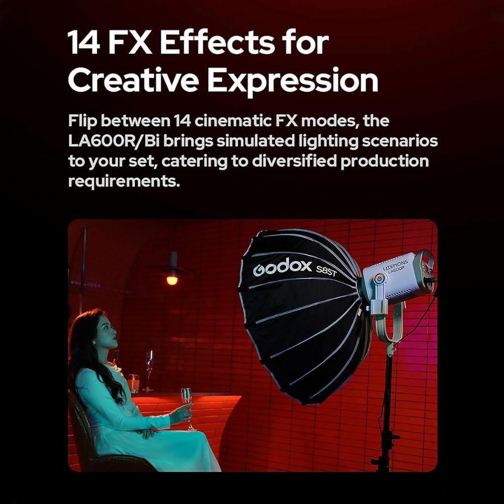 Godox LA600R Litemons RGB LED Video Light – Full-Color COB (K1 Kit) - 600W