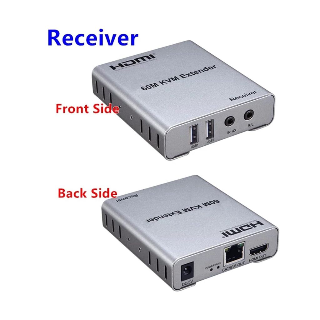 Hi-Focus - HDMI USB KVM Extender Over LAN 60m with Audio