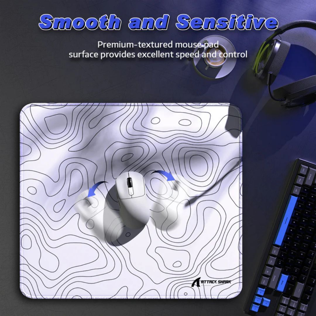 ATTACK SHARK CM02 eSport Gaming Mousepad - White Contours