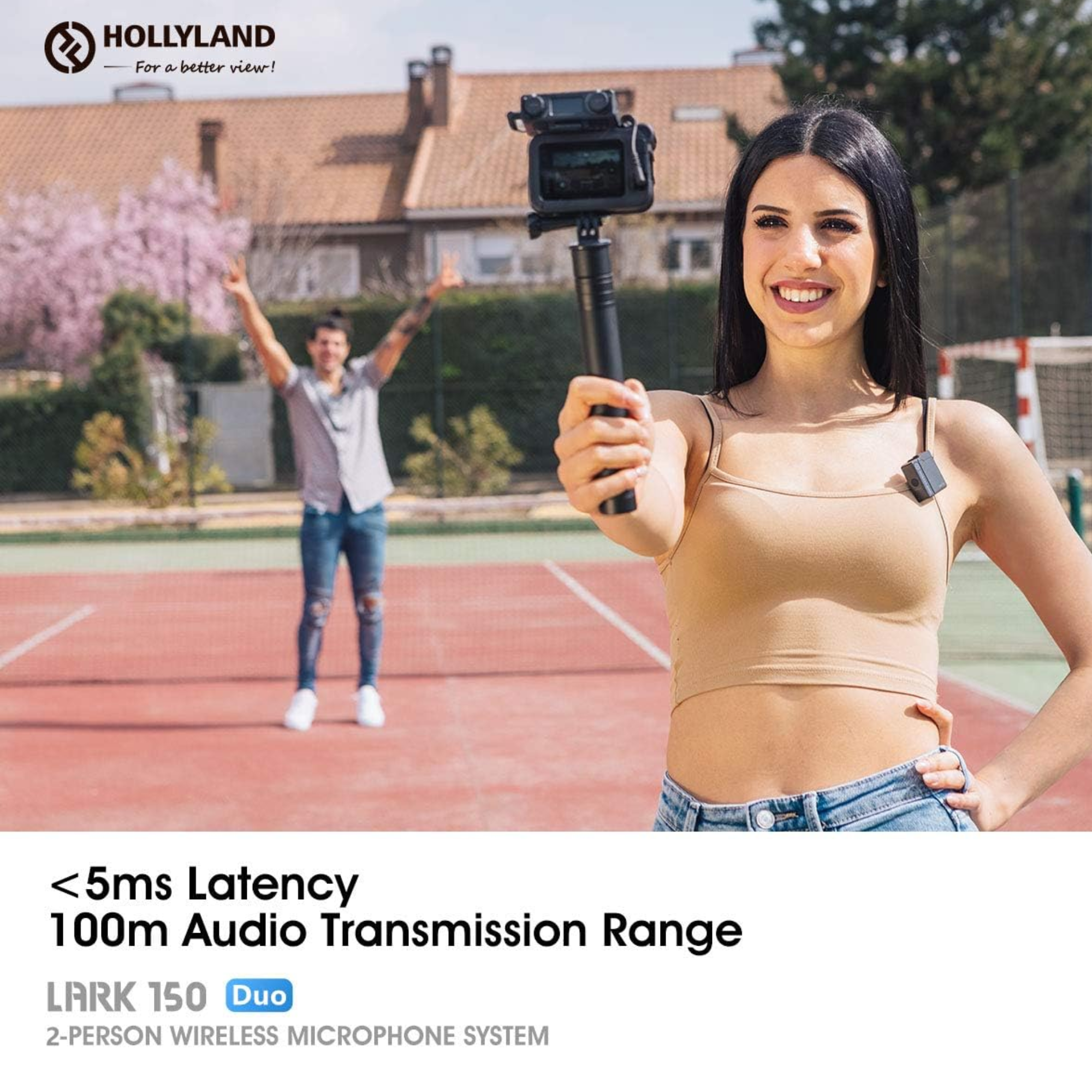ميكروفون لاسلكي صغير الحجم Hollyland LARK 150 Duo