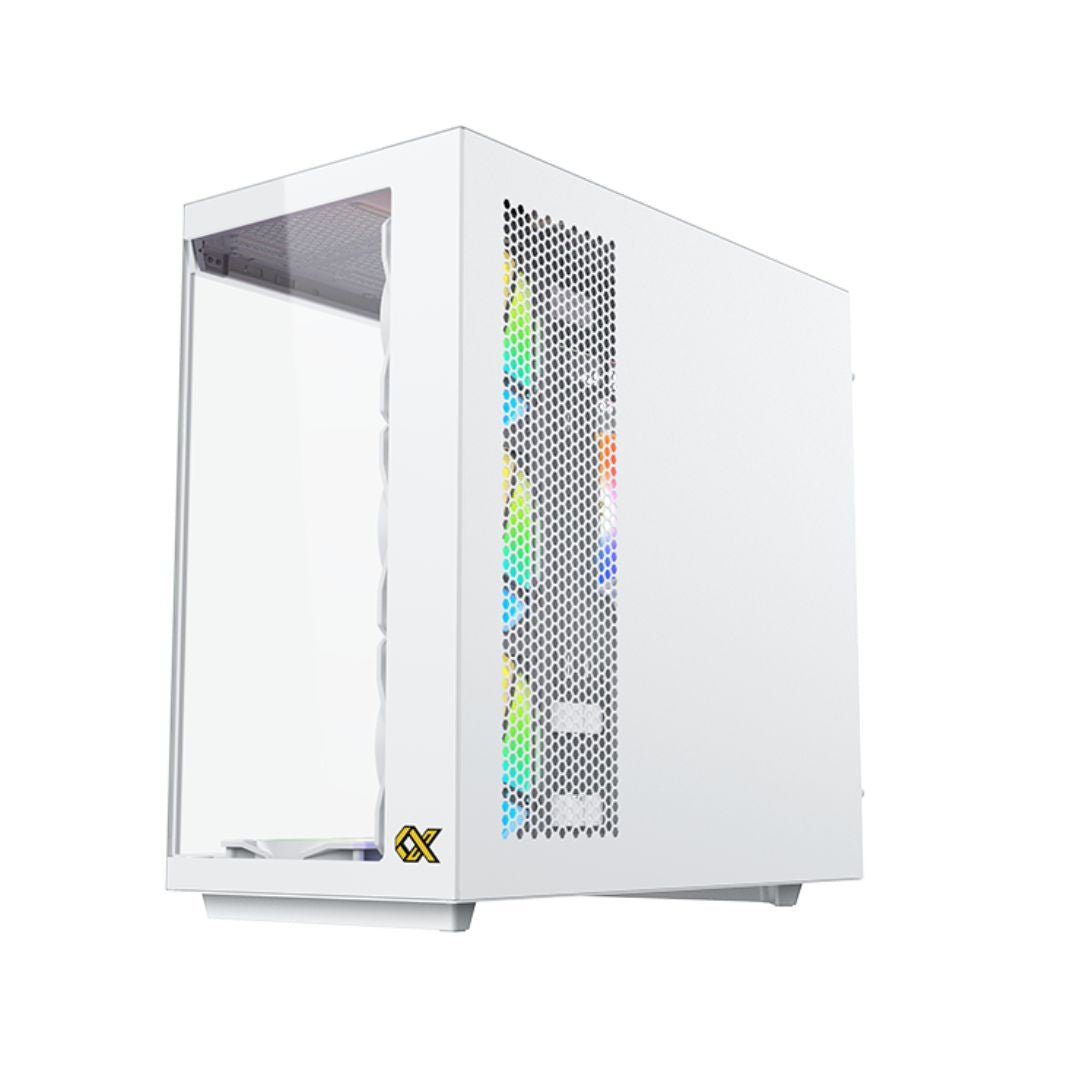 Xigmatek CUBI II Arctic Glass، علبة برج متوسطة - أبيض