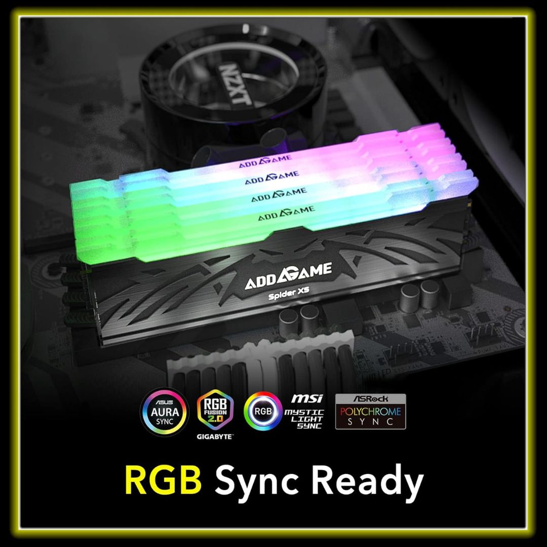 Addlink Spider 5X DDR5 RAM 32GB (2x16GB) Black RGB 6000 MHz CL38