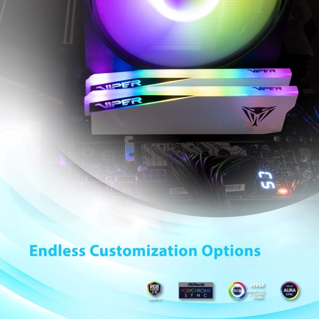 Viper Elite 5 DDR5 RAM 32GB (2x16GB) 6000MHz RGB CL36 - White