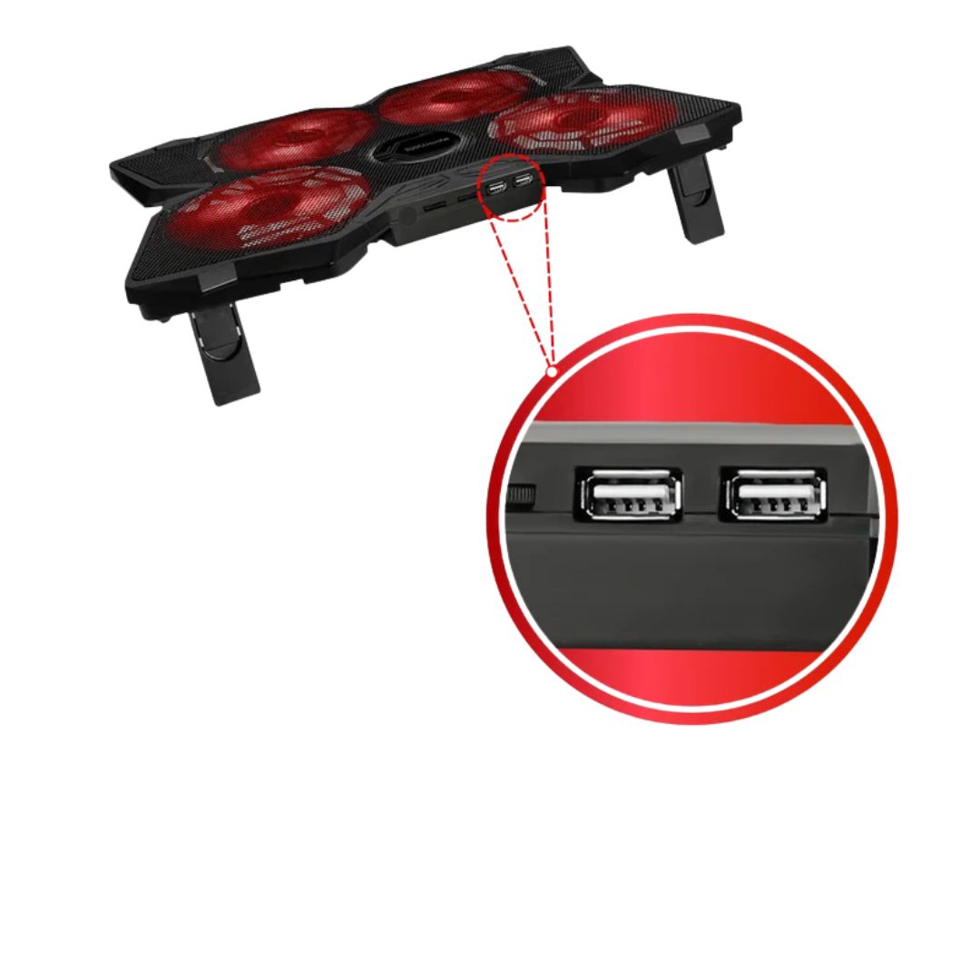 Promate AirBase-3 Ergonomic Laptop Cooling Pad