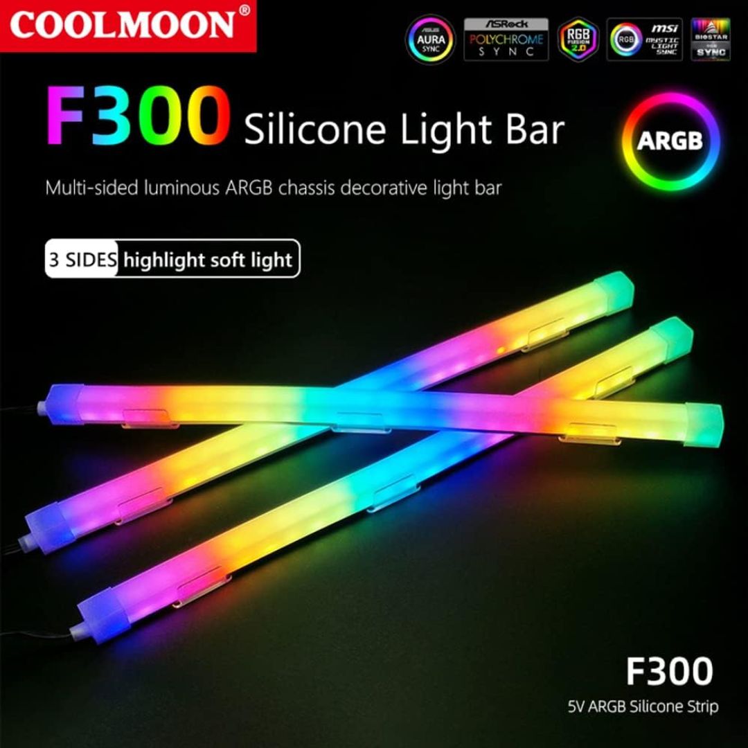 COOLMOON F300 Aluminum LIGHT STRIP LED 5V ARGB