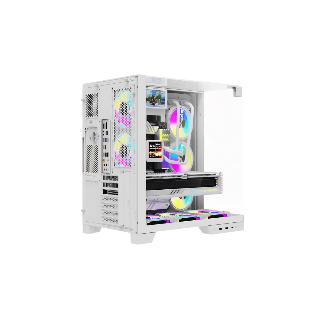 DarkFlash TH285 Plus - Computer Case, White