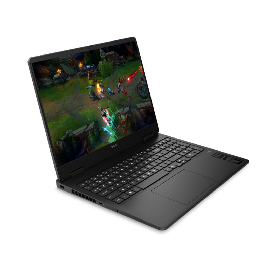 HP OMEN 16-am0362TX، معالج Intel Ultra 7-255H، ذاكرة وصول عشوائي 16 جيجابايت، قرص صلب SSD بسعة 1 تيرابايت، بطاقة رسومات NVIDIA RTX 5050 8G، شاشة 16 بوصة WUXGA، لون أسود