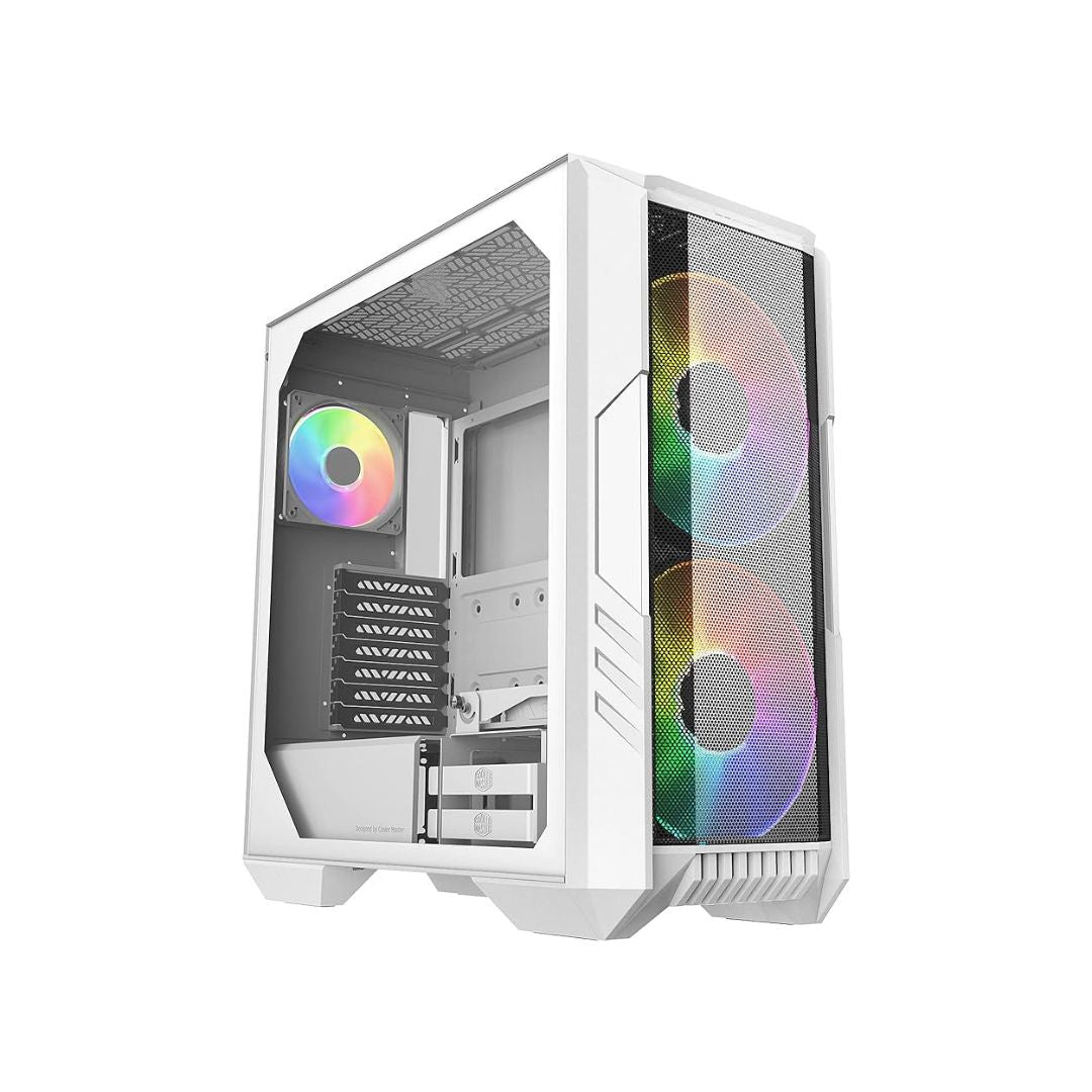 Cooler Master HAF 500 Mid Tower 3 Fan - White