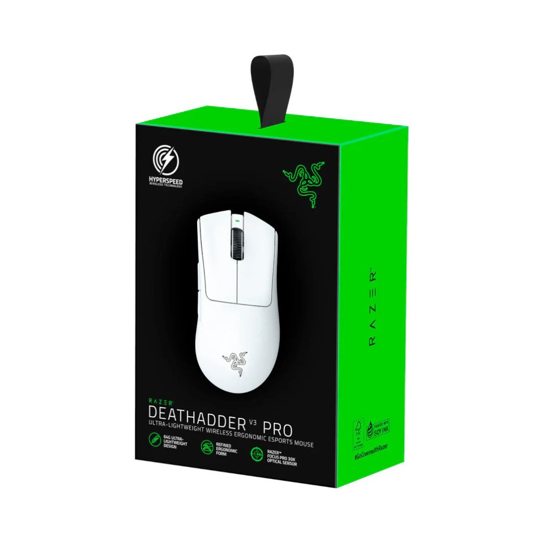 Razer DeathAdder V3 PRO Gaming Mouse - White