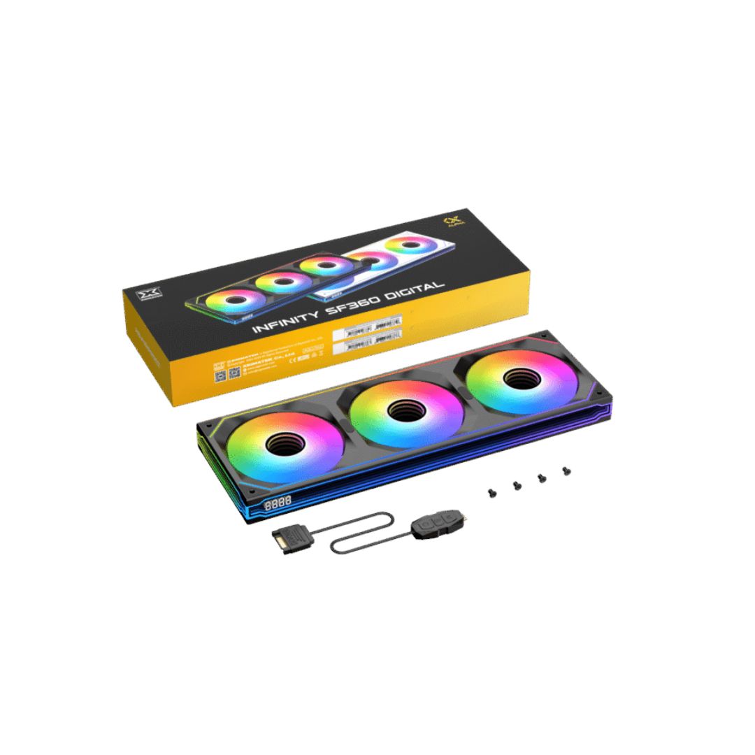 XIGMATEK INFINITY SF360 Digital 120mm 3-Fan Pack - Black