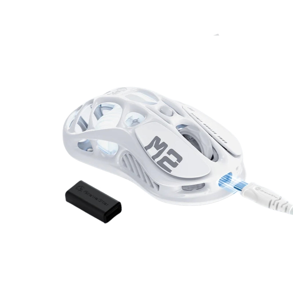 GravaStar Mercury M2 Wireless Gaming Mouse - Opaline White