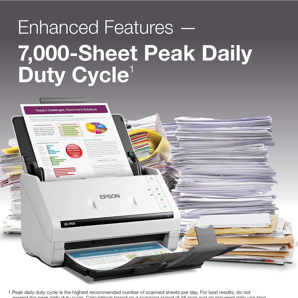 Epson DS-770 II - Color Duplex Document Scanner