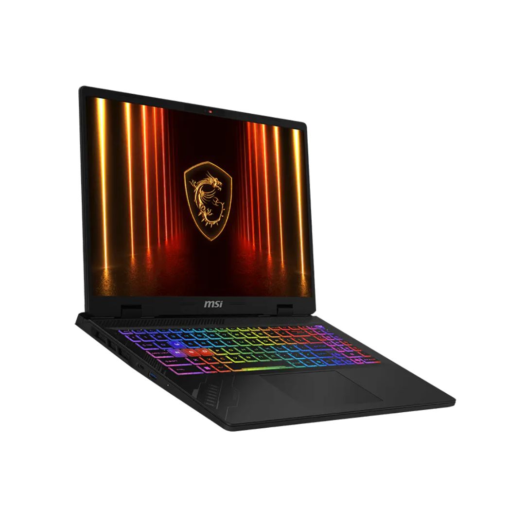 MSI Crosshair 16HX AI D2XWFKG-235XAE - معالج Intel Core Ultra 7-255HX، وذاكرة وصول عشوائي 16 جيجابايت، وذاكرة تخزين 512 جيجابايت، وبطاقة رسومات RTX 5060 8 جيجابايت، وشاشة 16 بوصة QHD+ IPS 240 هرتز، لون أسود