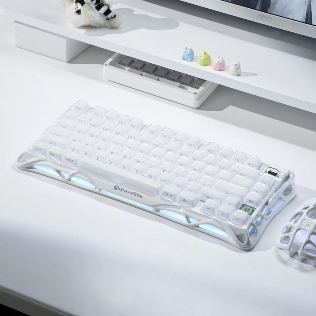 Gravastar Mercury K1 Wireless Gaming Keyboard - Opaline White