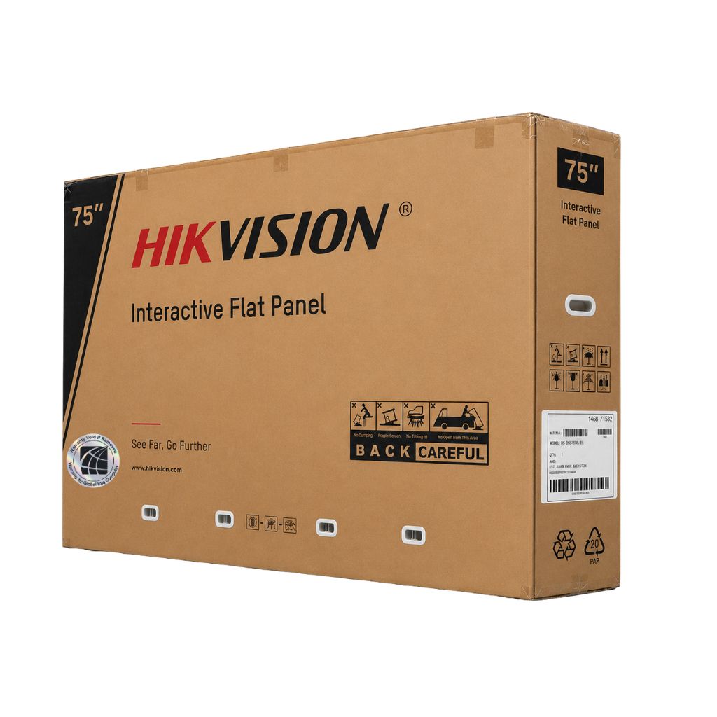 Hikvision 75-Inch 4K UHD Smart Interactive Whiteboard, Android 13.0, RAM 8GB, Storage 64GB