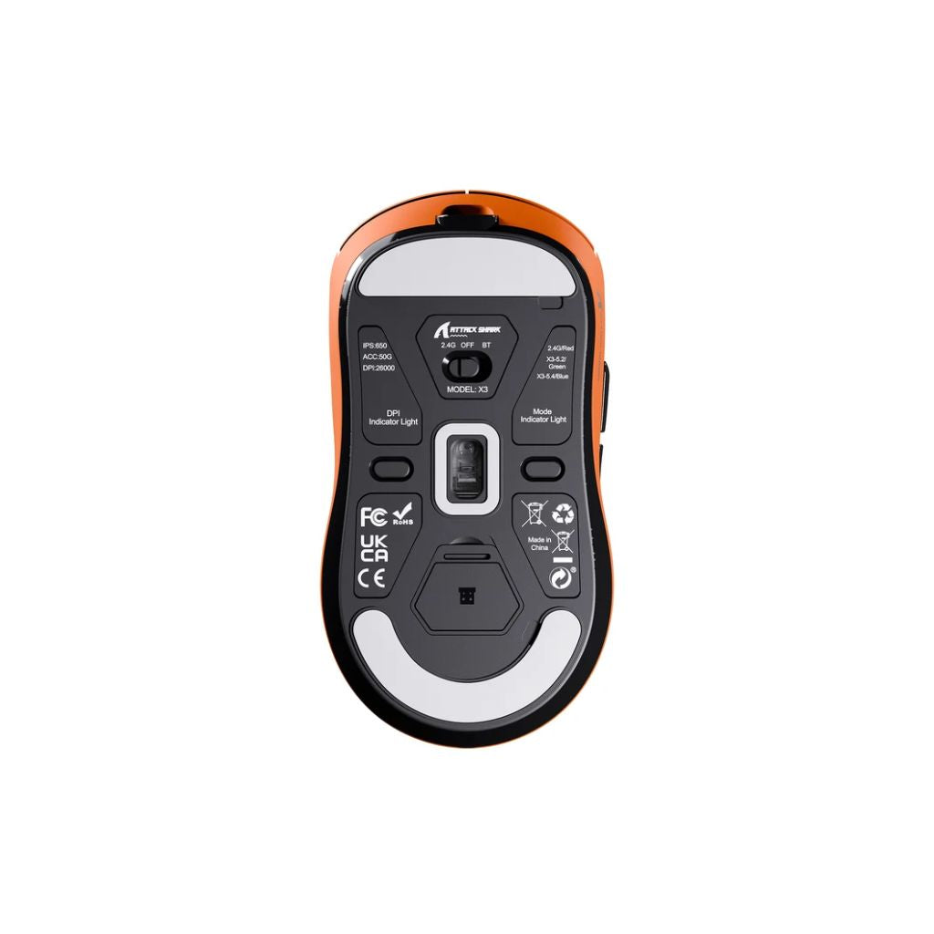 ATTACK SHARK X3 Wireless Gaming Mouse - Orange