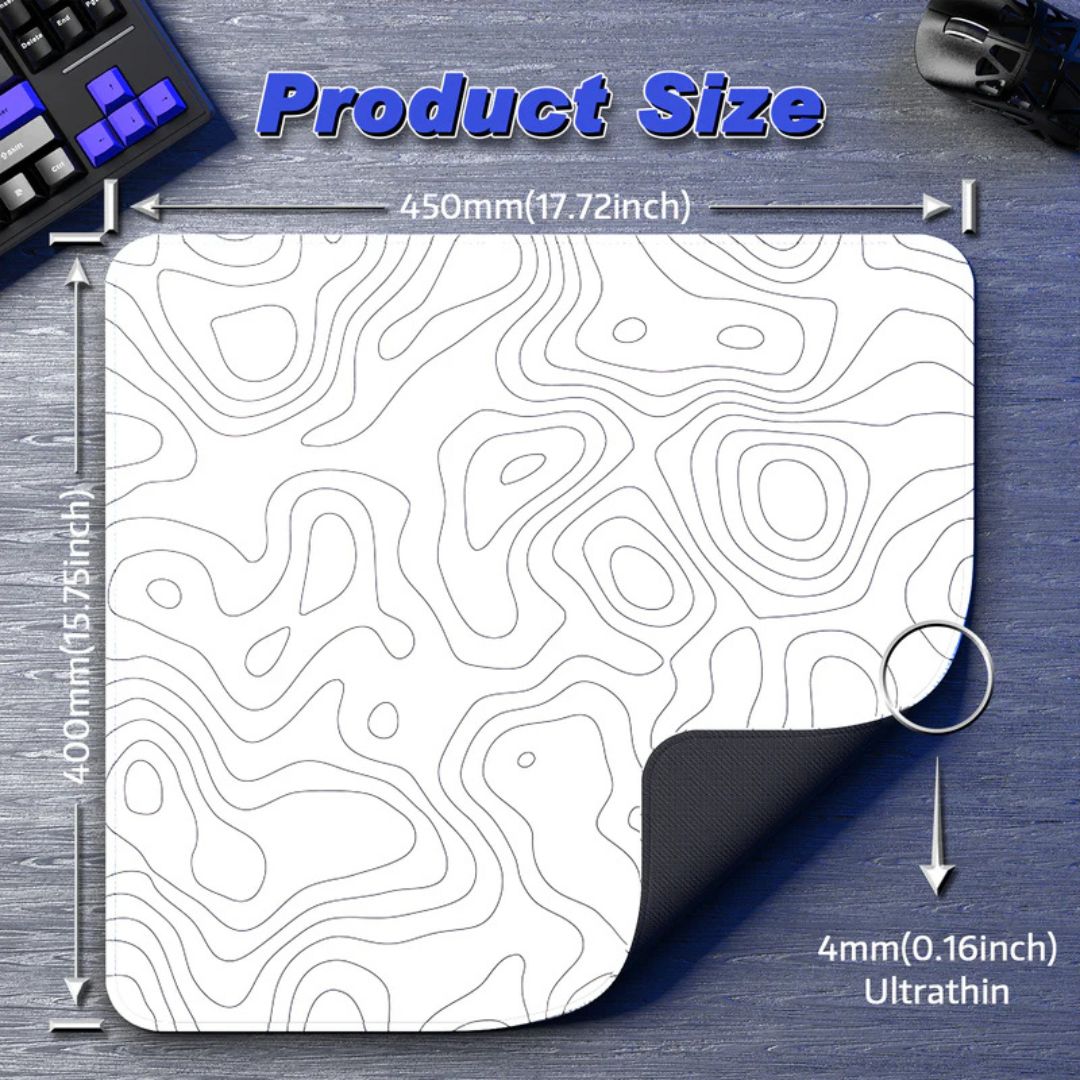 ATTACK SHARK CM02 eSport Gaming Mousepad - White Contours