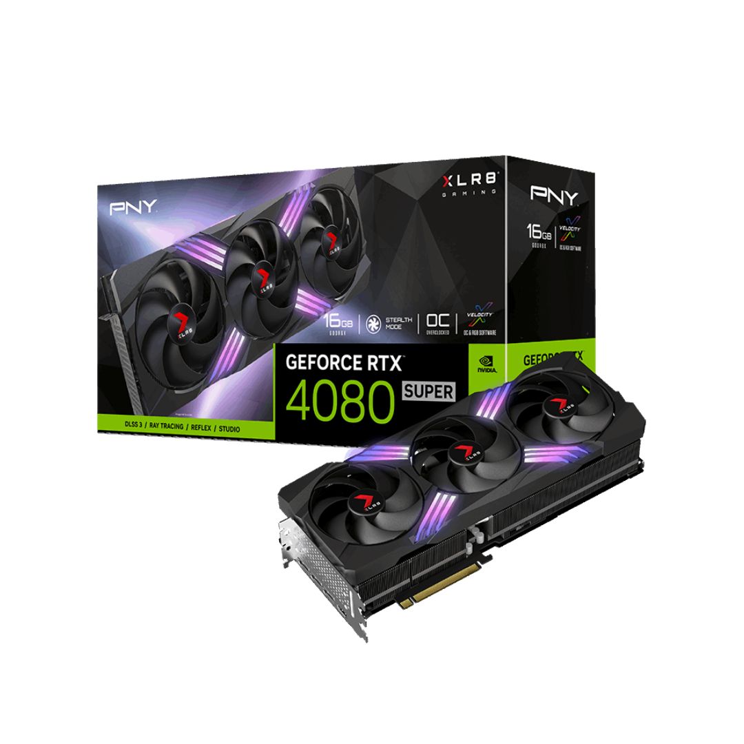 بطاقة الرسومات PNY GeForce RTX™ 4080 SUPER 16GB XLR8 Gaming VERTO™ EPIC-X RGB™