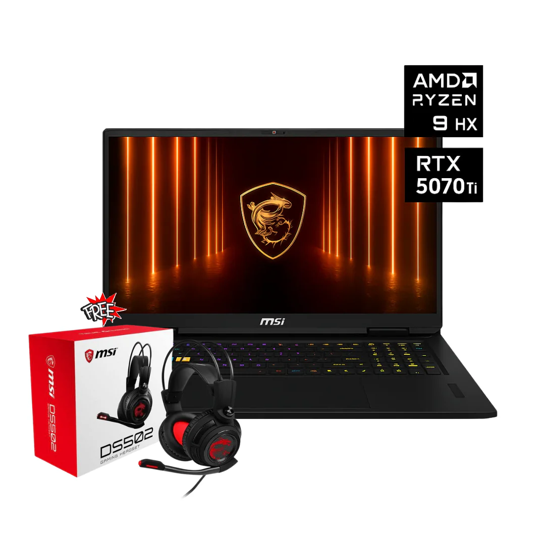 MSI Vector A18 HX A9WHG-207AE, AMD Ryzen 9-9955HX, RAM 32GB, SSD 1TB, NVIDIA RTX 5070 Ti 12GB, 18.0 Inch 2K QHD+ IPS 240Hz, Cosmos Gray