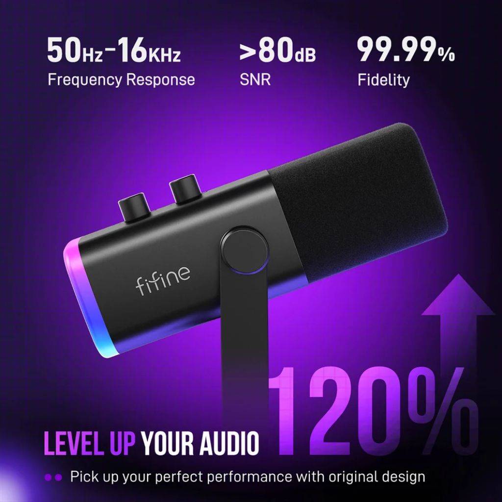 FIFINE AmpliGame AM8T - USB/XLR Dynamic Microphone