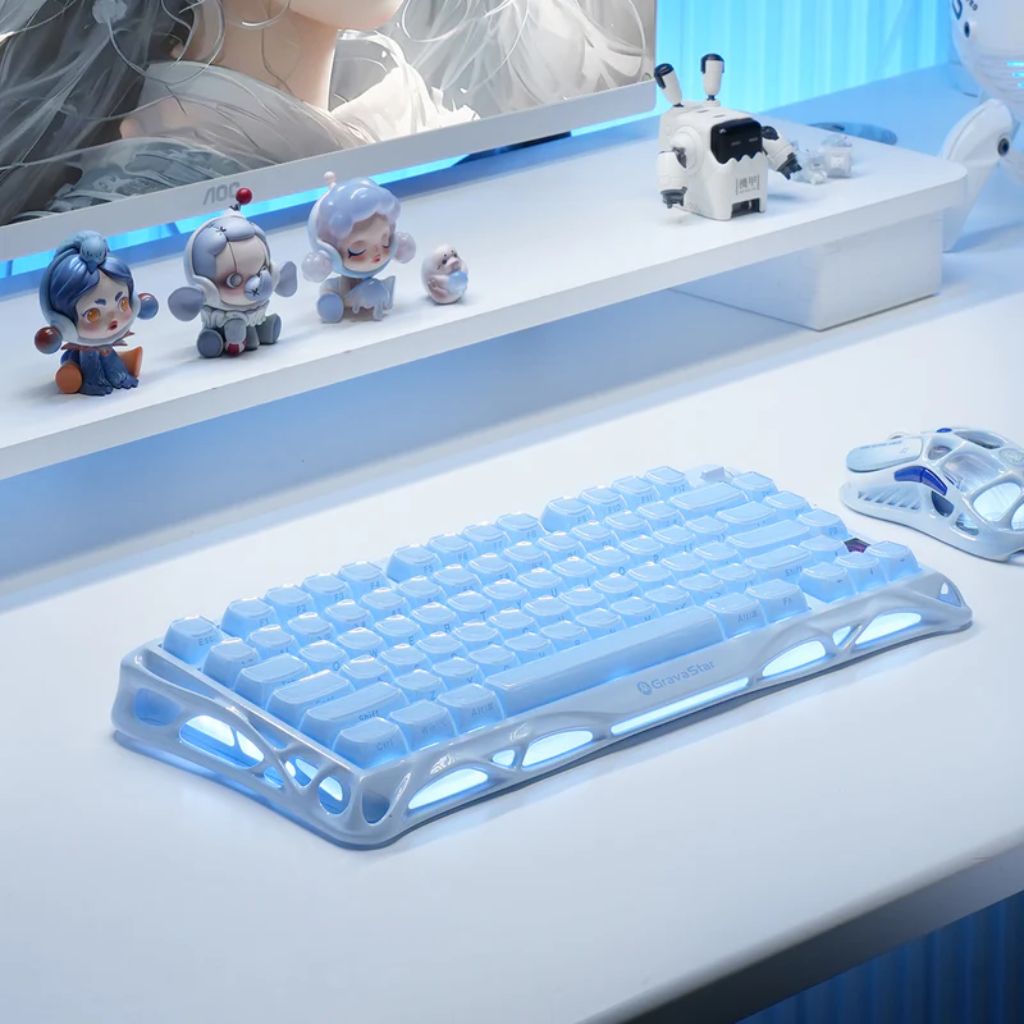 Gravastar Mercury K1 Wireless - Ice Blue Gaming Keyboard
