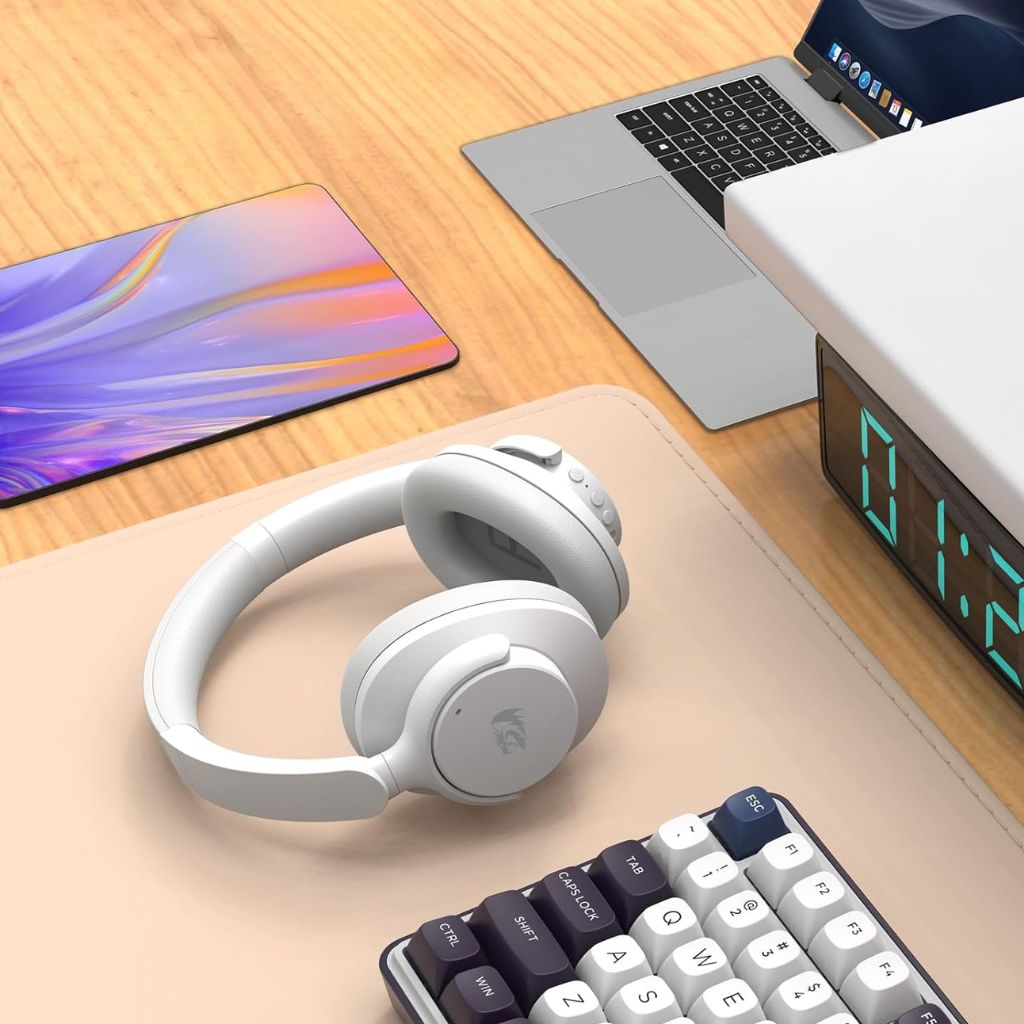 سماعة الألعاب اللاسلكية Redragon H610G Vibecore 600X - أبيض