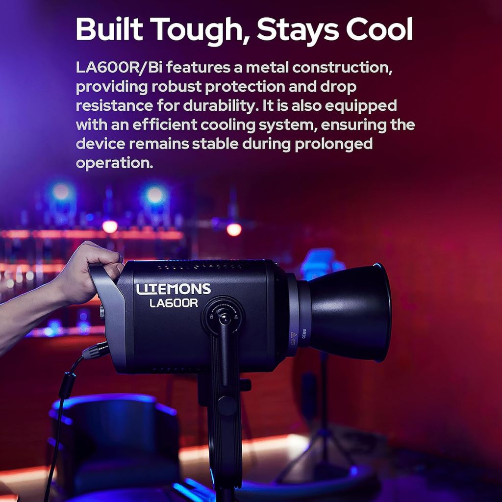 Godox LA600Bi Litemons Bi-Color LED Video Light – COB (K1 Kit) - 600W