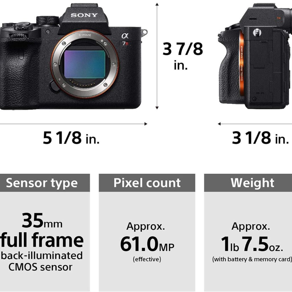 Sony Alpha a7R IV Full-Frame Mirrorless Camera (Body Only) – 61MP, 4K, Real-Time Eye AF