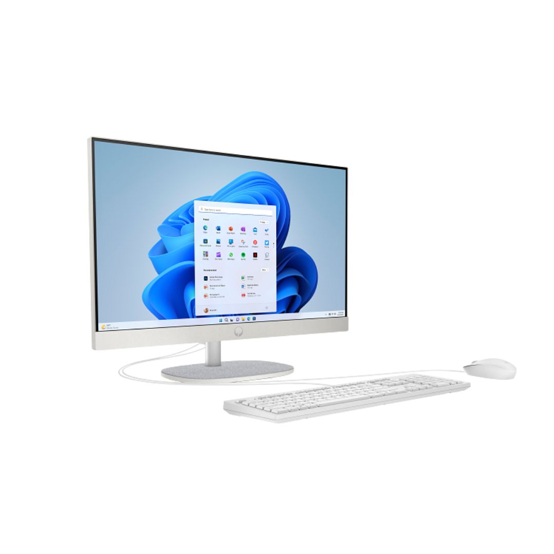 All in One HP 24-CR1000I, Intel Ultra 7-155U, RAM 8GB, SSD 512GB, Intel Graphics, 24 Inch FHD TouchScreen, White
