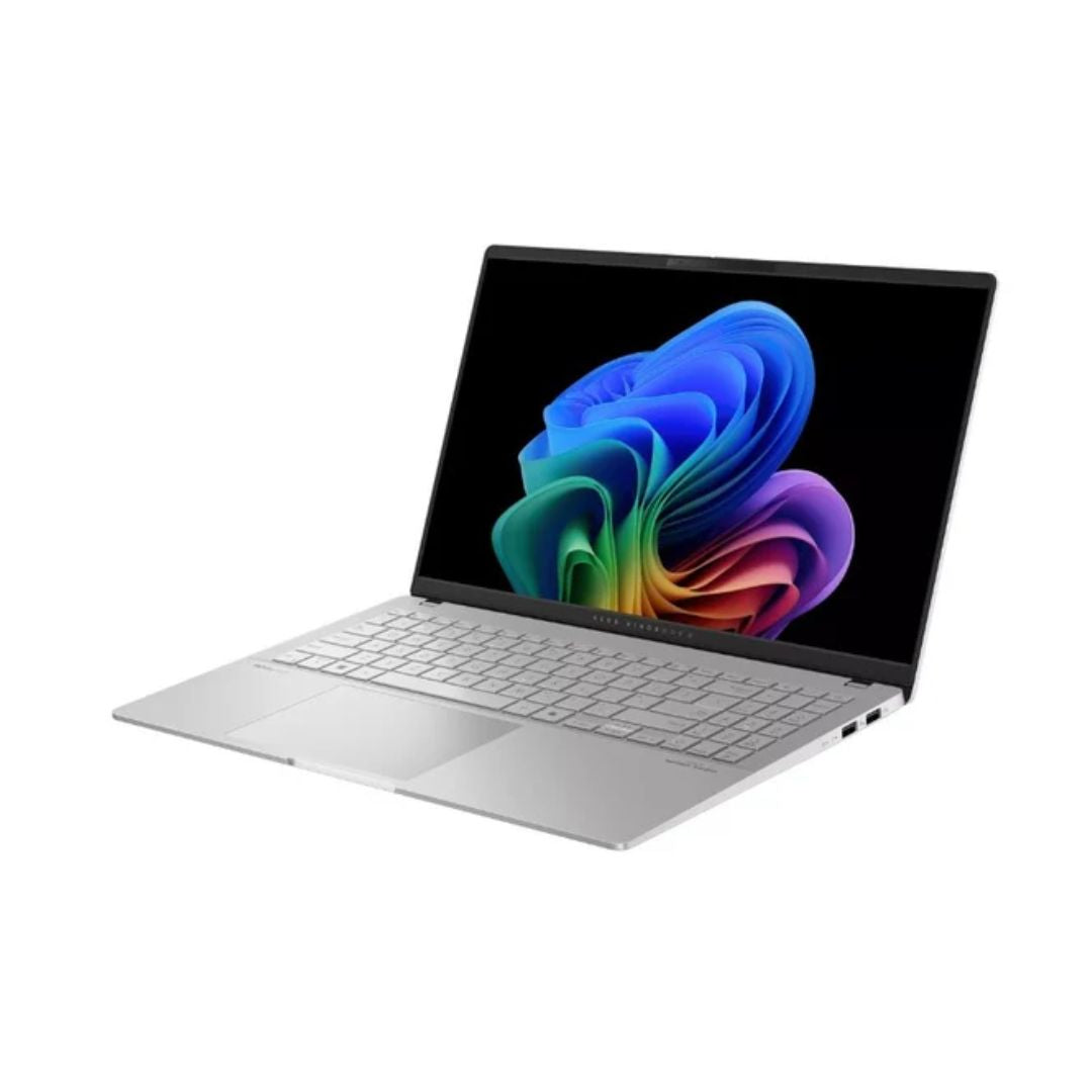 ASUS Vivobook S 15 OLED S5507QA-MA049W, Snapdragon X Elite, RAM 32GB, 1TB SSD, Qualcomm Adreno, 15.6 Inch 3K OLED 120Hz, Cool Silver