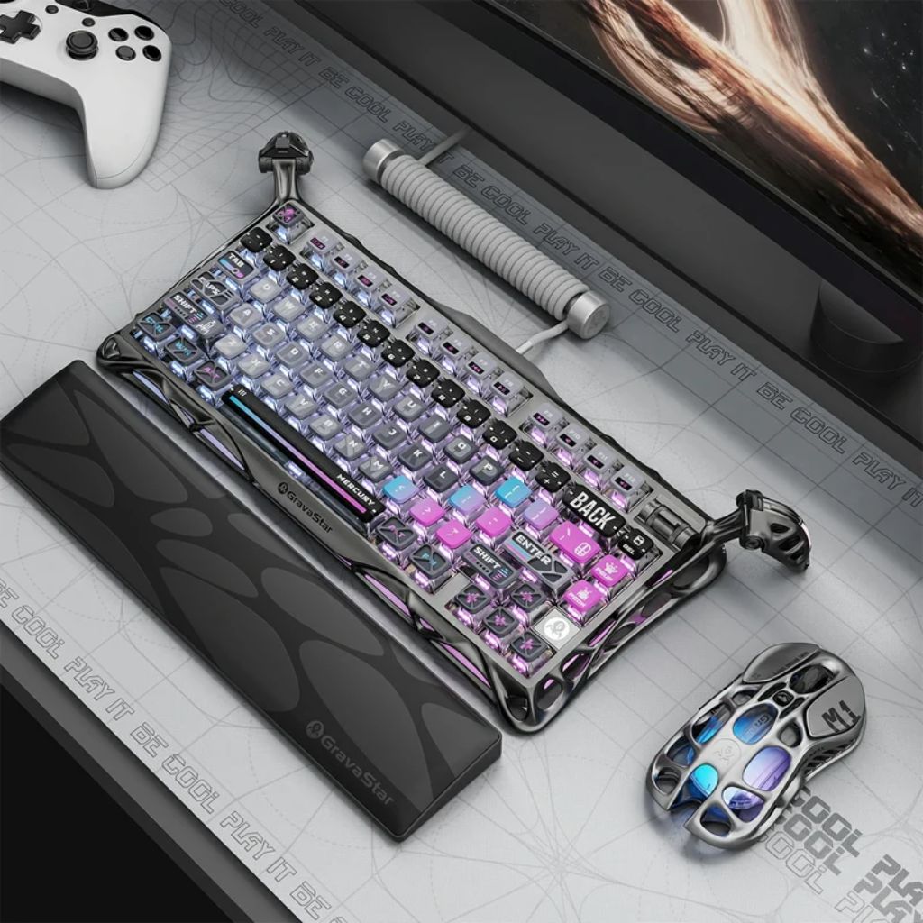 Gravastar Mercury K1 Pro Wireless - Black Gaming Keyboard