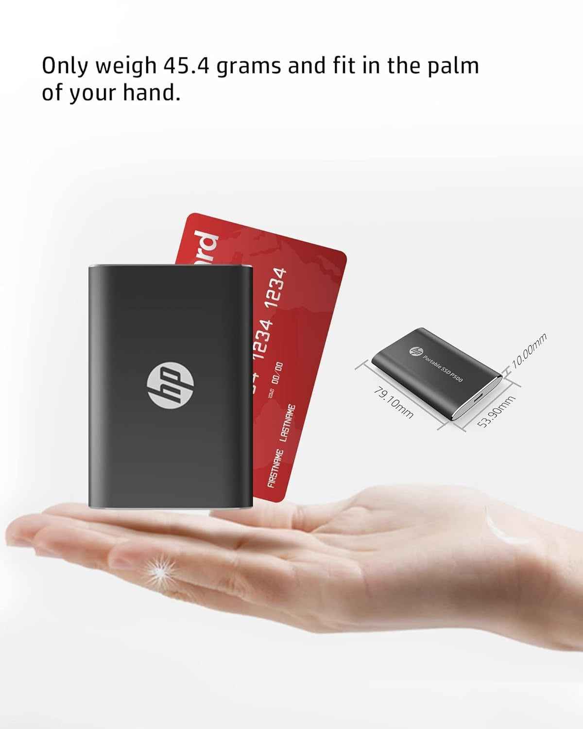 HP SSD P500 Series 250GB Portable SSD External Storage