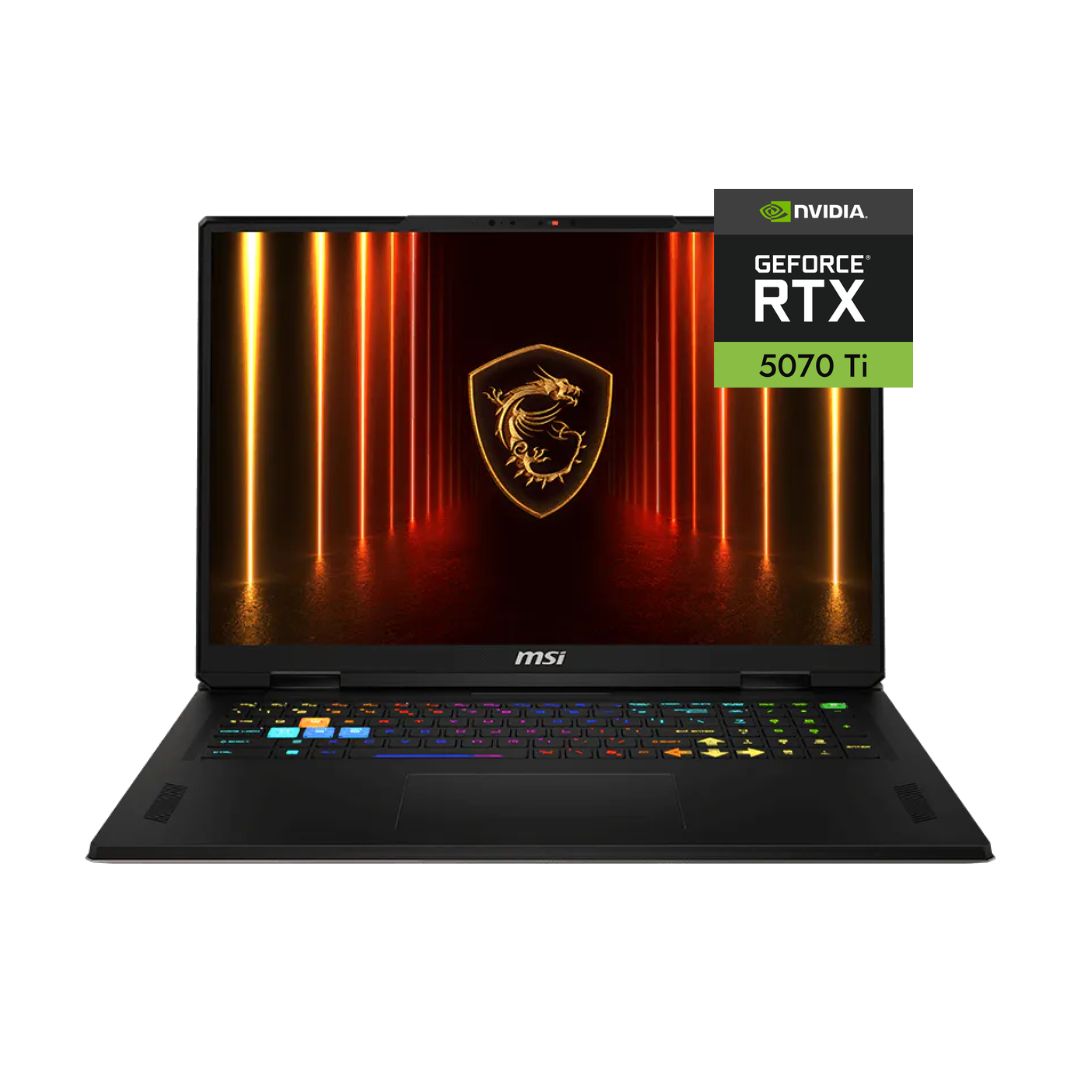 MSI Vector A18 HX A9WHG-207AE, معالج AMD Ryzen 9-9955HX, ذاكرة وصول عشوائي (RAM) 32 جيجابايت, قرص صلب (SSD) 1 تيرابايت, بطاقة رسومات NVIDIA RTX 5070 Ti 12 جيجابايت, شاشة 18.0 بوصة 2K QHD+ IPS 240 هرتز, رمادي كوزموس