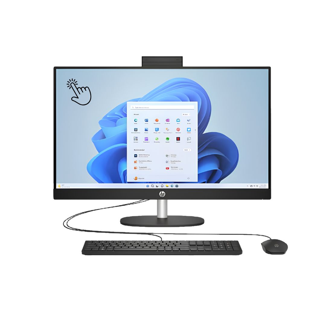 All in One HP 24-CR0155NH, Intel Core i7-1335U, RAM 8GB, SSD 512GB, Intel Iris Xe Graphics, 27 FHD IPS Touch Screen, Black